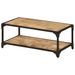 Table basse 90x45x35 cm Bois de manguier massif brut - Photo n°1