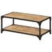 Table basse 90x45x35 cm Bois de manguier massif brut - Photo n°9