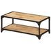 Table basse 90x45x35 cm Bois de manguier massif brut - Photo n°11