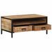 Table basse 90x50x30 cm bois massif de manguier brut - Photo n°3