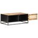 Table basse 90x50x35cm Bois de manguier brut et canne naturelle - Photo n°4