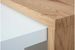 Table basse à roulettes bois blanc et chêne clair Toji 110 cm - Photo n°2