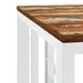 Table basse argenté acier inoxydable/bois massif récupération - Photo n°5