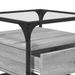 Table basse avec dessus en verre sonoma gris 50x50x45 acier - Photo n°8