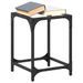 Table basse avec dessus en verre transparent 30x30x40 cm acier - Photo n°1