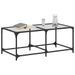 Table basse avec dessus en verre transparent 98,5x50x40cm acier - Photo n°3