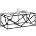 Table basse avec dessus en verre transparent 98,5x50x41cm acier - Photo n°3