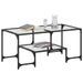 Table basse avec dessus en verre transparent 98,5x50x45cm acier - Photo n°3