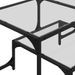 Table basse avec dessus en verre transparent 98,5x50x45cm acier - Photo n°8