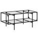 Table basse avec dessus en verre transparent 98,5x50x45cm acier - Photo n°2