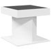 Table basse avec LED blanc 50x50x45 cm bois d'ingénierie - Photo n°8