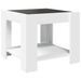 Table basse avec LED blanc 53x53x45 cm bois d'ingénierie - Photo n°8