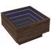 Table basse avec LED chêne marron 50x50x30 cm bois d'ingénierie - Photo n°3