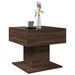 Table basse avec LED chêne marron 50x50x45 cm bois d'ingénierie - Photo n°5