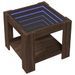 Table basse avec LED chêne marron 53x53x45 cm bois d'ingénierie - Photo n°3