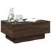 Table basse avec LED chêne marron 70x50x30 cm bois d'ingénierie - Photo n°5