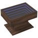 Table basse avec LED chêne marron 70x50x45 cm bois d'ingénierie - Photo n°3