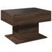 Table basse avec LED chêne marron 70x50x45 cm bois d'ingénierie - Photo n°8