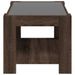 Table basse avec LED chêne marron 73x53x45 cm bois d'ingénierie - Photo n°7