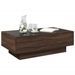 Table basse avec LED chêne marron 90x50x30 cm bois d'ingénierie - Photo n°5