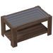 Table basse avec LED chêne marron 93x53x45 cm bois d'ingénierie - Photo n°3