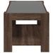 Table basse avec LED chêne marron 93x53x45 cm bois d'ingénierie - Photo n°7