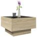 Table basse avec LED chêne sonoma 50x50x30 cm bois d'ingénierie - Photo n°5