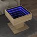 Table basse avec LED chêne sonoma 50x50x45 cm bois d'ingénierie - Photo n°1