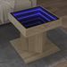 Table basse avec LED chêne sonoma 50x50x45 cm bois d'ingénierie - Photo n°1