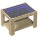 Table basse avec LED chêne sonoma 73x53x45 cm bois d'ingénierie - Photo n°3