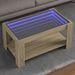 Table basse avec LED chêne sonoma 93x53x45 cm bois d'ingénierie - Photo n°1