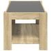 Table basse avec LED chêne sonoma 93x53x45 cm bois d'ingénierie - Photo n°7