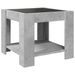 Table basse avec LED gris béton 53x53x45 cm bois d'ingénierie - Photo n°8