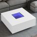 Table basse avec LED infini blanc 100x100x40 cm - Photo n°1