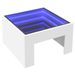 Table basse avec LED infini blanc 50x50x30 cm - Photo n°3