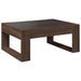 Table basse avec LED infini chêne marron 70x53x30 cm - Photo n°7