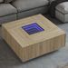 Table basse avec LED infini chêne sonoma 100x100x40 cm - Photo n°1