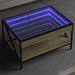 Table basse avec LED infini chêne sonoma 70x50x38 cm - Photo n°1