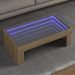 Table basse avec LED infini chêne sonoma 90x50x30 cm - Photo n°1