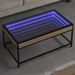 Table basse avec LED infini chêne sonoma 90x50x41 cm - Photo n°1