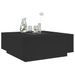 Table basse avec LED infini noir 100x100x40 cm - Photo n°5