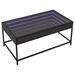 Table basse avec LED infini noir 90x50x41 cm - Photo n°3