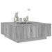 Table basse avec LED infini sonoma gris 100x100x40 cm - Photo n°5