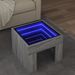 Table basse avec LED infini sonoma gris 40x40x30 cm - Photo n°1