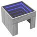 Table basse avec LED infini sonoma gris 40x40x30 cm - Photo n°3