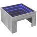 Table basse avec LED infini sonoma gris 50x50x30 cm - Photo n°3