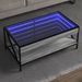 Table basse avec LED infini sonoma gris 90x50x38 cm - Photo n°1