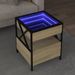 Table basse avec LED Infinity chêne sonoma 40x40x51 cm - Photo n°1