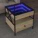 Table basse avec LED Infinity chêne sonoma 50x50x51 cm - Photo n°1