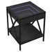 Table basse avec LED Infinity noir 40x40x49 cm - Photo n°3